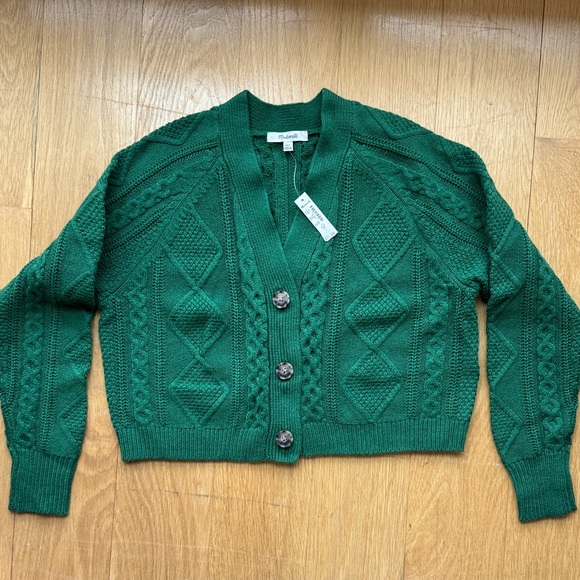 Madewell Sweaters - Madewell Emerald Textured Knit Cardigan